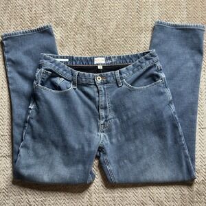 Weatherproof Original Vintage Regular Men's Blue Denim Jeans Fleece Lined 36x32